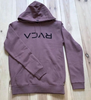 hoodie rvca plipped pullover 4344 dusty red