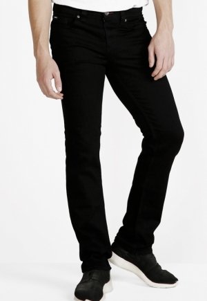 Straight fit/medium rise nero clean