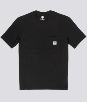 T-shirt Basic pocket label ss 3732 black