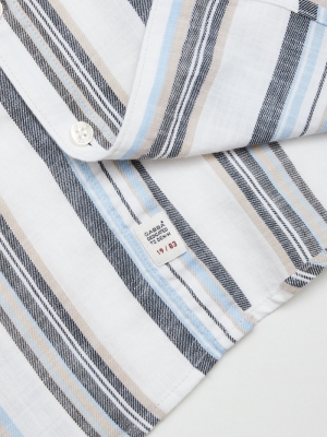 Shirt Seoul vintage stripes navy stripe