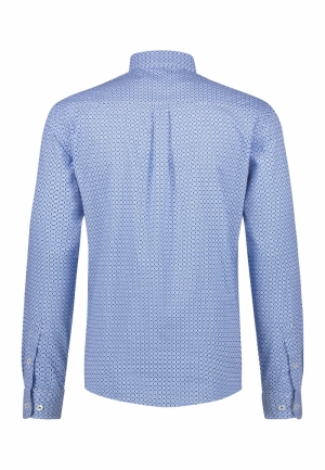 Shirt cotton regular azure blue flow