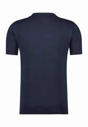 Polo knitted structure navy