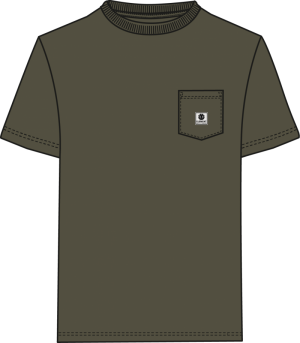 Tee basic pocket label ss 531 531 army