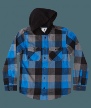 Boy Shirt hooded flannel logo