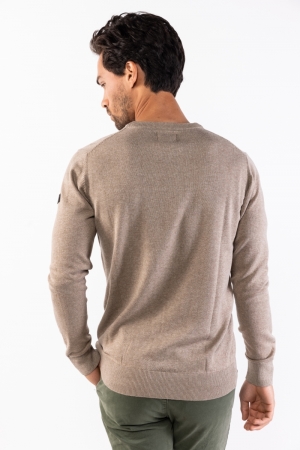 Knit R-Neck Taupe