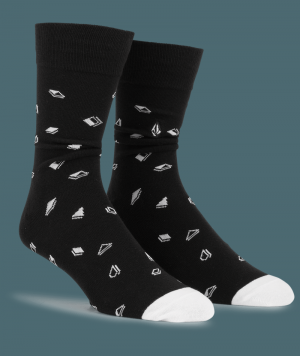 Socks true black white Black white