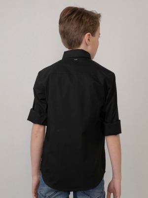 Boy Shirt LS Black 9999