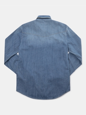 Ron New Blue Denim Shirt - Denim Blue