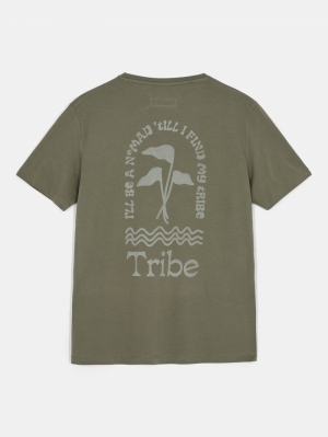 Tee SS Friend Tribe Deep Lichen Gre