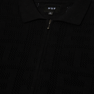 Sweater zip monogram Black