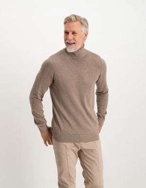 ROLL NECK Taupe Melange