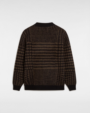 Cardigan Houndstooth BLK/Turk Cof