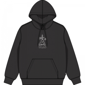 Hoodie Crazy Eddy 66 Black