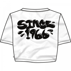 Crop Tee ss Busted Type White