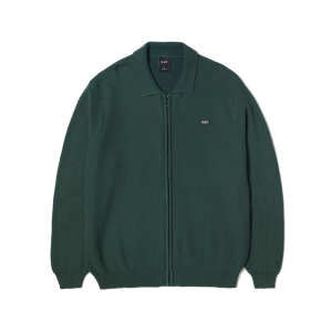 Sweater Anton Zip Overdyed Hunter Green