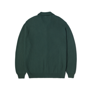 Sweater Anton Zip Overdyed Hunter Green