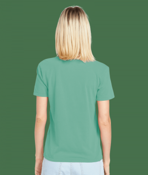 Tee Solid Stone Emb Sea Green