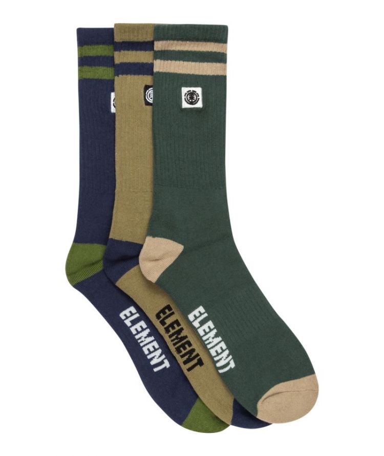 CLEARSIGHT SOCKS 3PK BYM0 NAVAL/KHAK