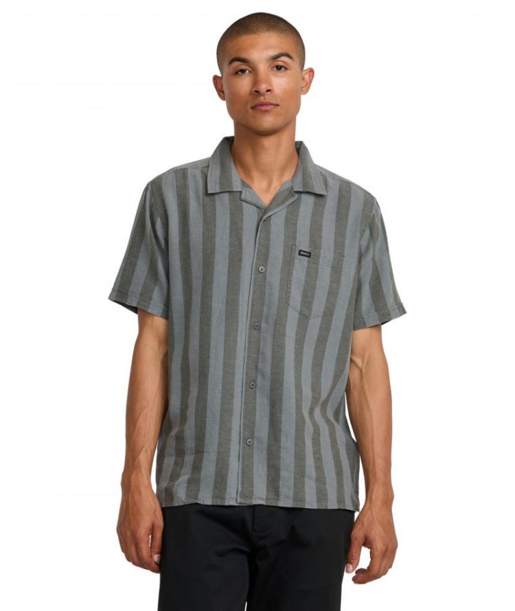 LOVE STRIPE SS SLE SAGE LEAF