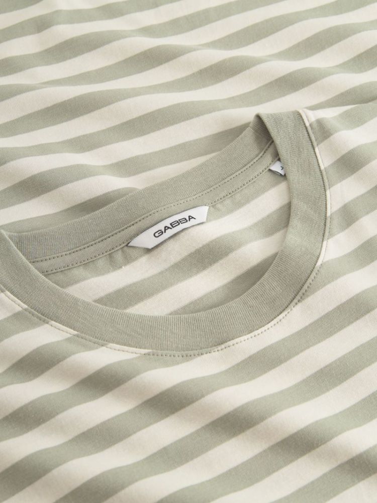 Dune Logo Stripes SS GOTS 0058 Green Stri