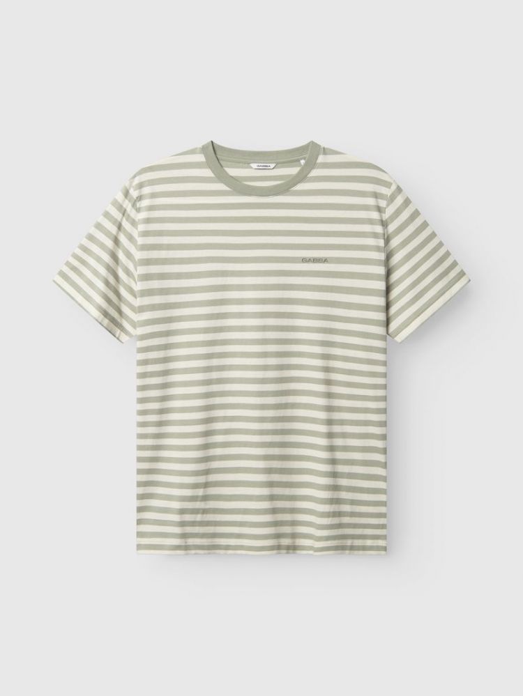 Dune Logo Stripes SS GOTS 0058 Green Stri