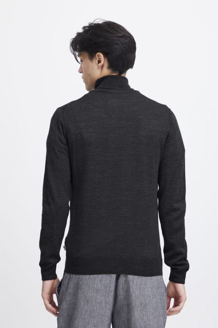 Roll Neck Konrad Merino Dark Grey Mel