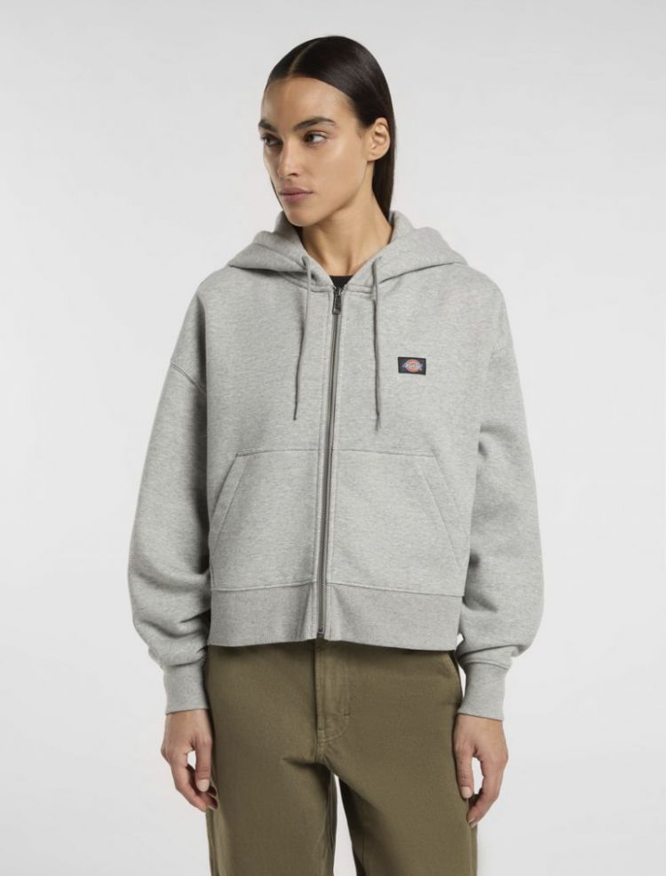 OAKPORT ZIP HOODIE GYM1 Grey melan