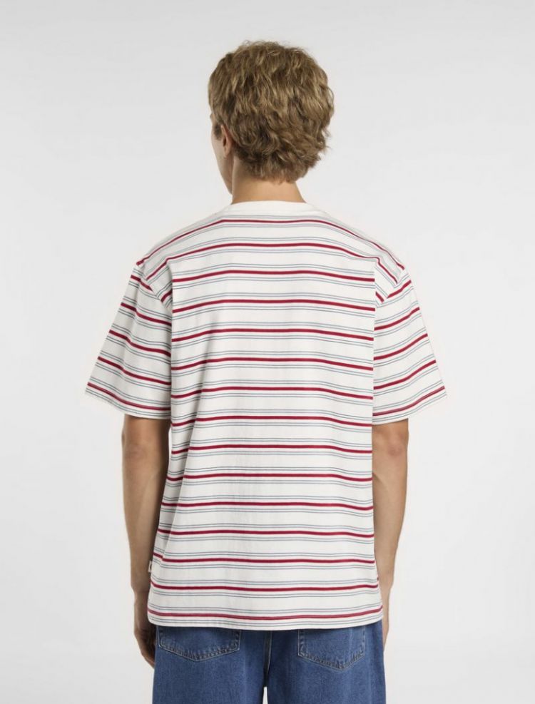 LEWISTOWN STRIPE SS TEE C481 Egret