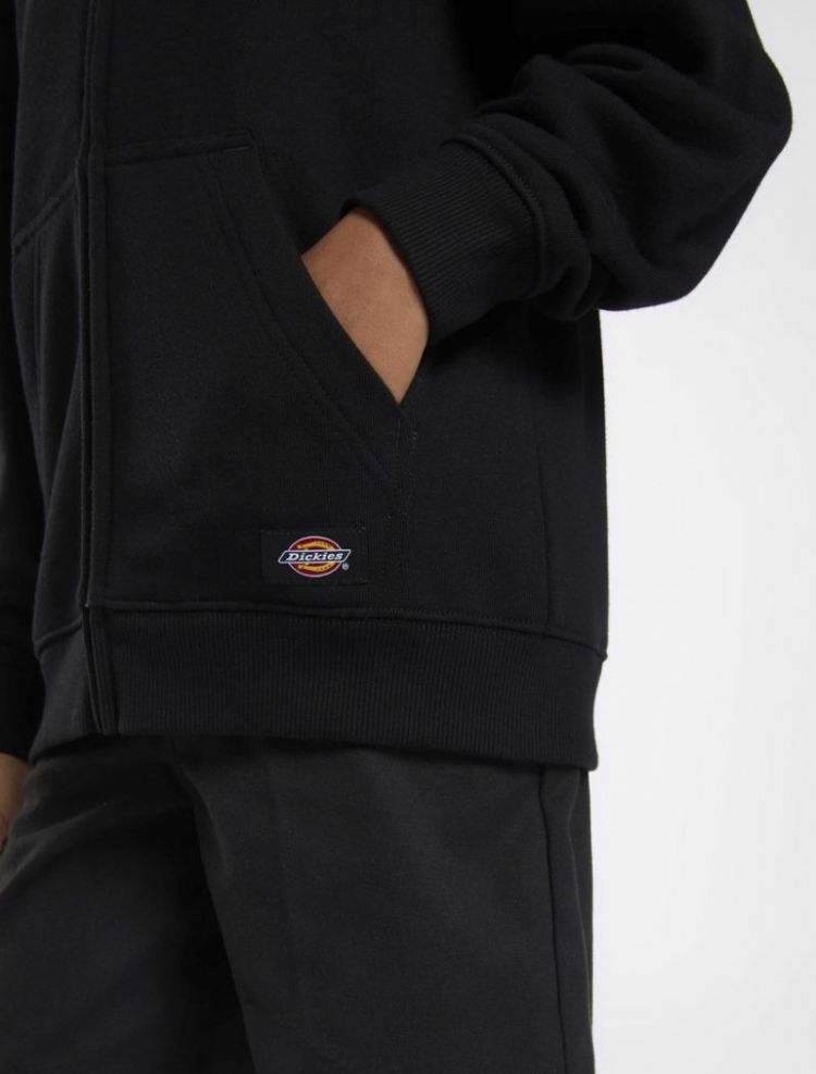 KIDS TERRY FULL ZIP HOODIE BLK1 Black