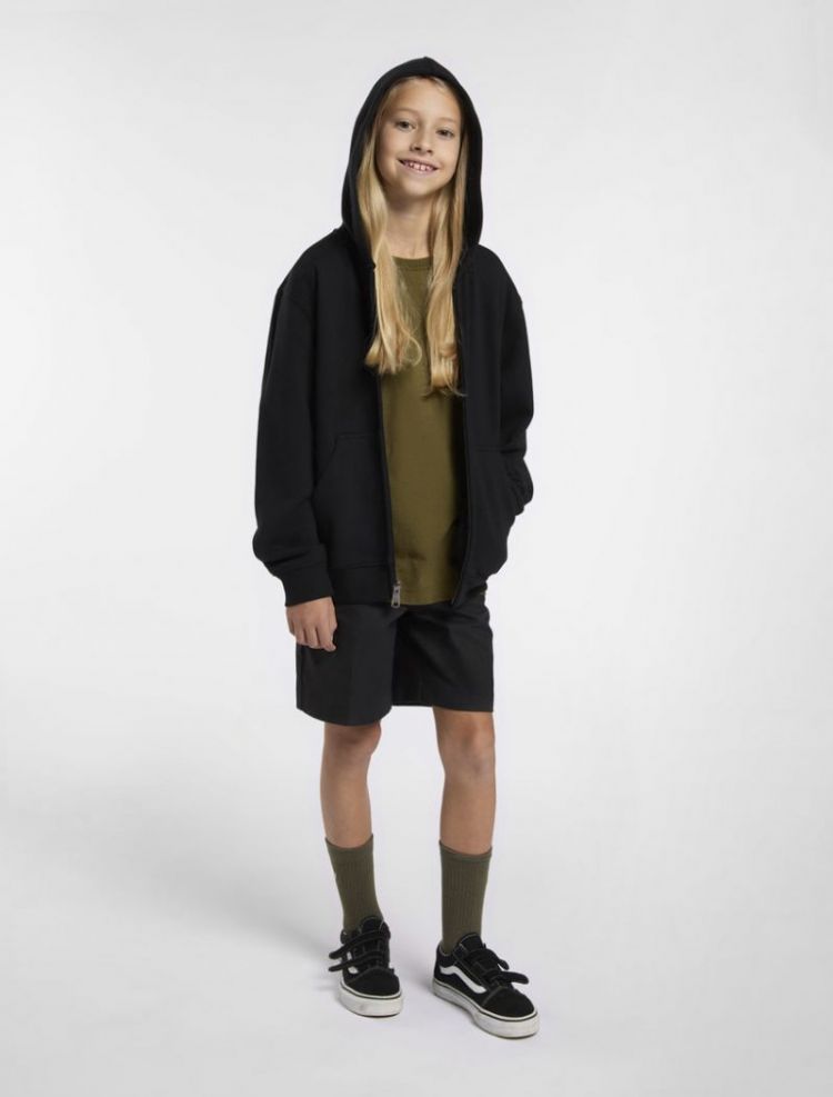 KIDS TERRY FULL ZIP HOODIE BLK1 Black