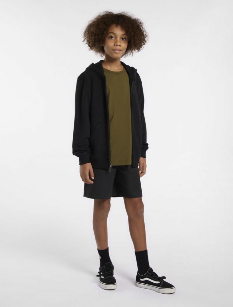 KIDS TERRY FULL ZIP HOODIE BLK1 Black