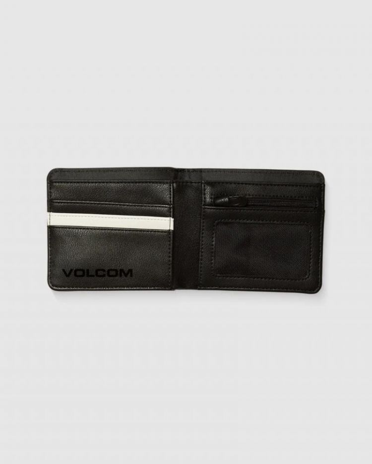 SLIM STONE PU WALLET L BLK BLACK