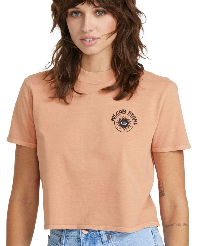 DIAL CROP TEE SND SAND BROWN