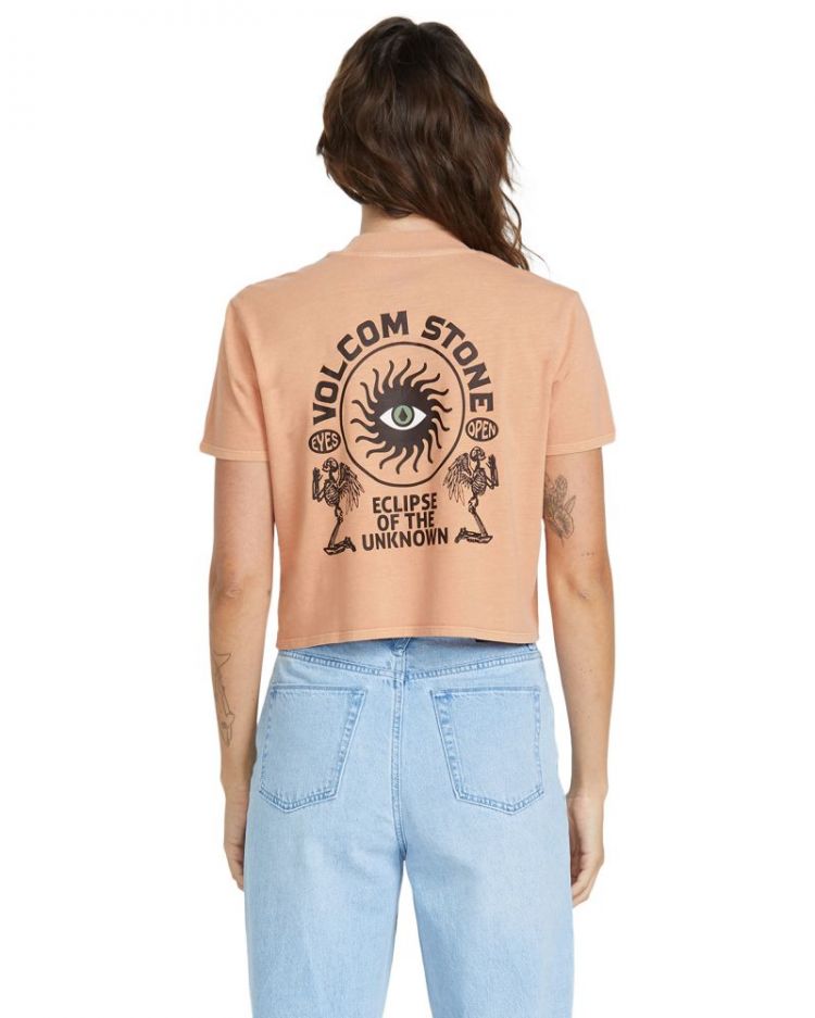 DIAL CROP TEE SND SAND BROWN