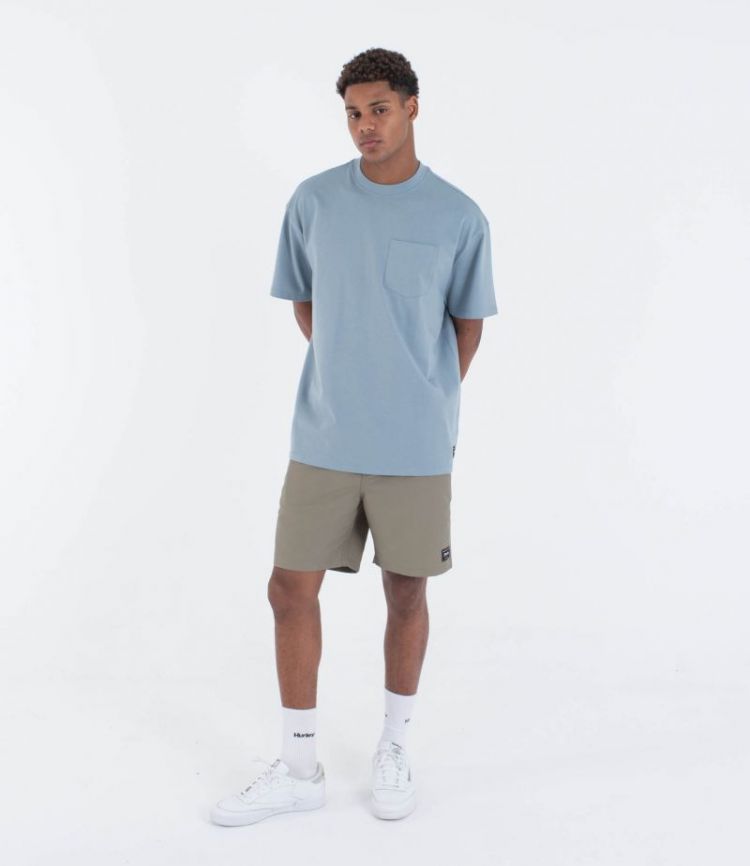 BUILT PKT SS Tee 420 Worker Blue