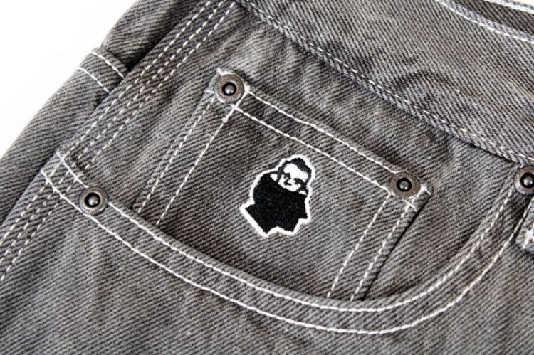 Baggy Jeans Grey Washed Den