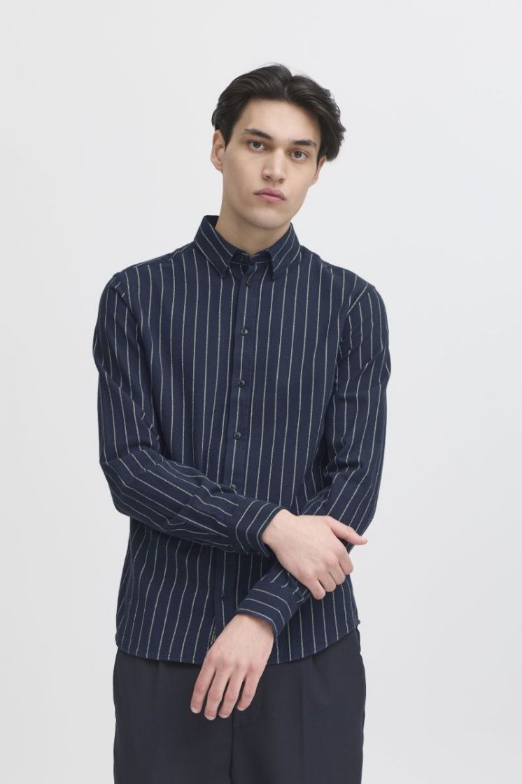 CFMACE LS BU striped shirt - b 193923 Navy Bla