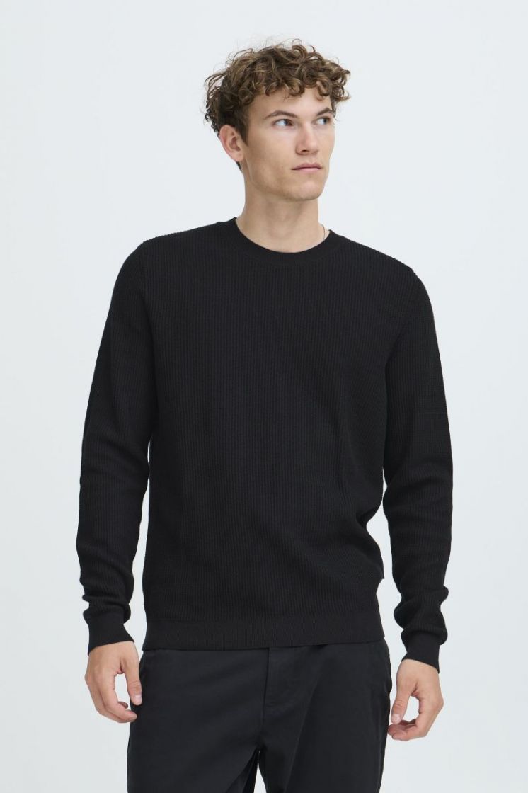 CFNOAR structured crew neck kn 194013 Dark Nav