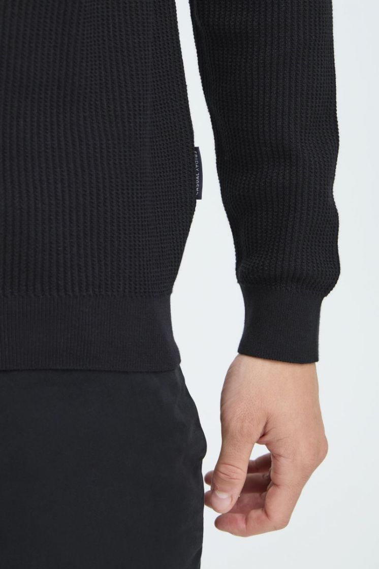 CFNOAR structured crew neck kn 194013 Dark Nav