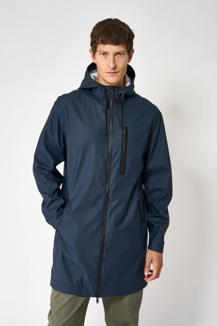 Totriri-Man PU Raincoat navy Navy