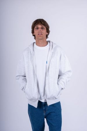 Hoodie Jacket Slogan 12-Heather Grey