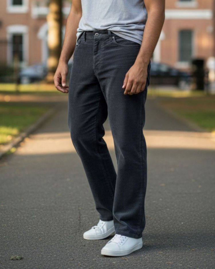 Baggy Corduroy Charcoal cord