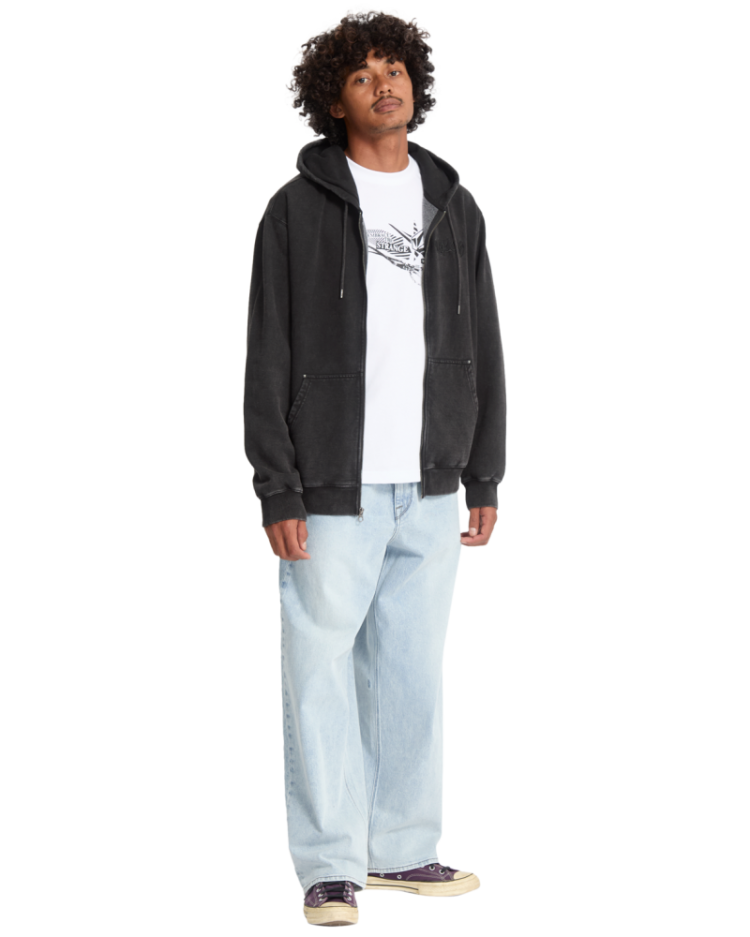 STUDDER ZIP BLK BLACK