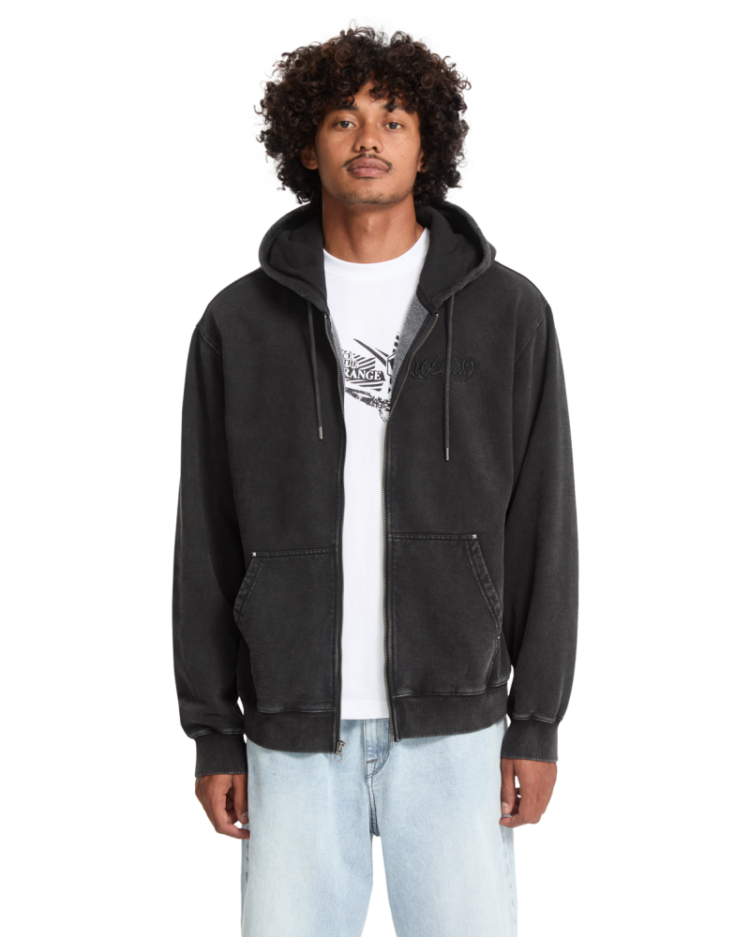 STUDDER ZIP BLK BLACK