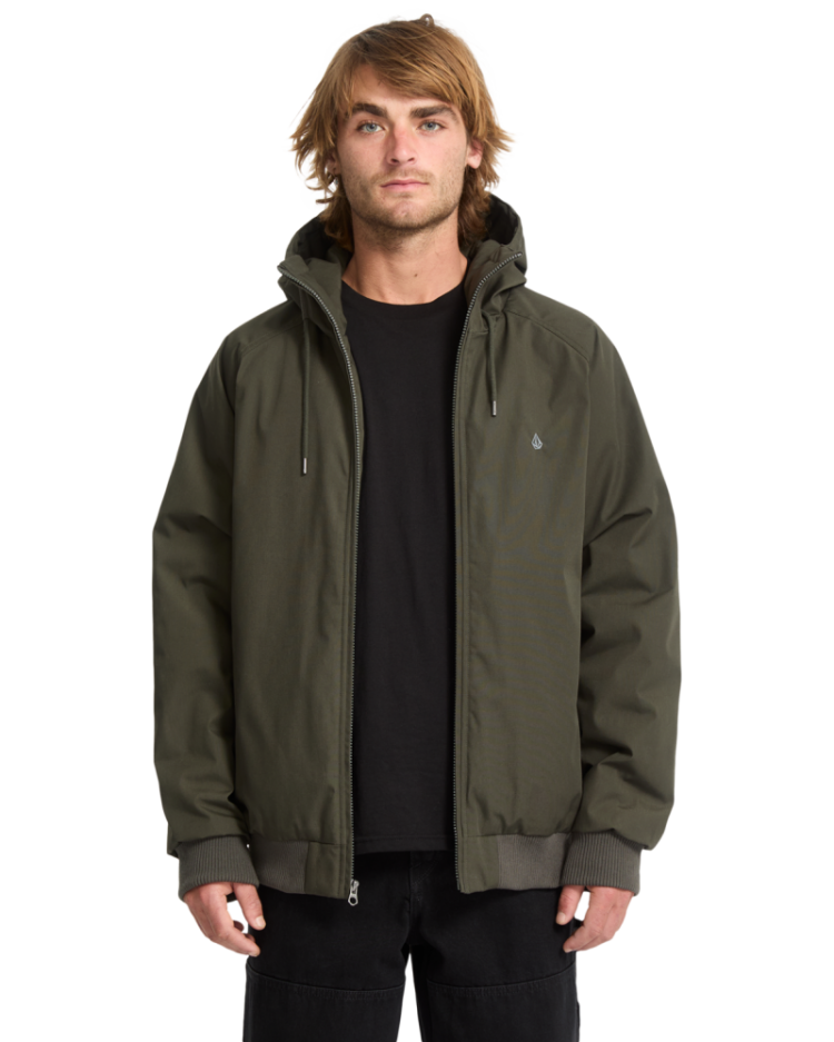 HERNAN 10K JACKET RIB RINSED BLAC
