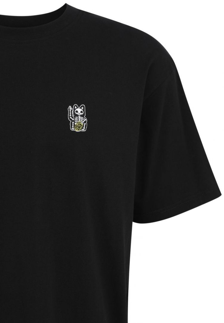 Bone Cat T-Shirt 700 black