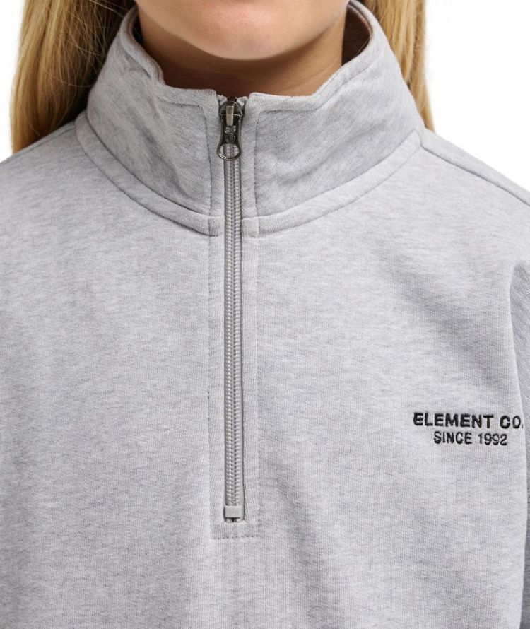 ELEMENT CO EMB QUARTER ZIP Y SGBH MID GREY H