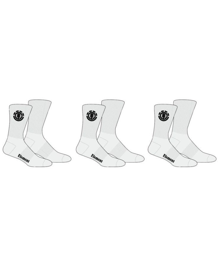 ICON SOCKS 3PK WBB0 OPTIC WHIT