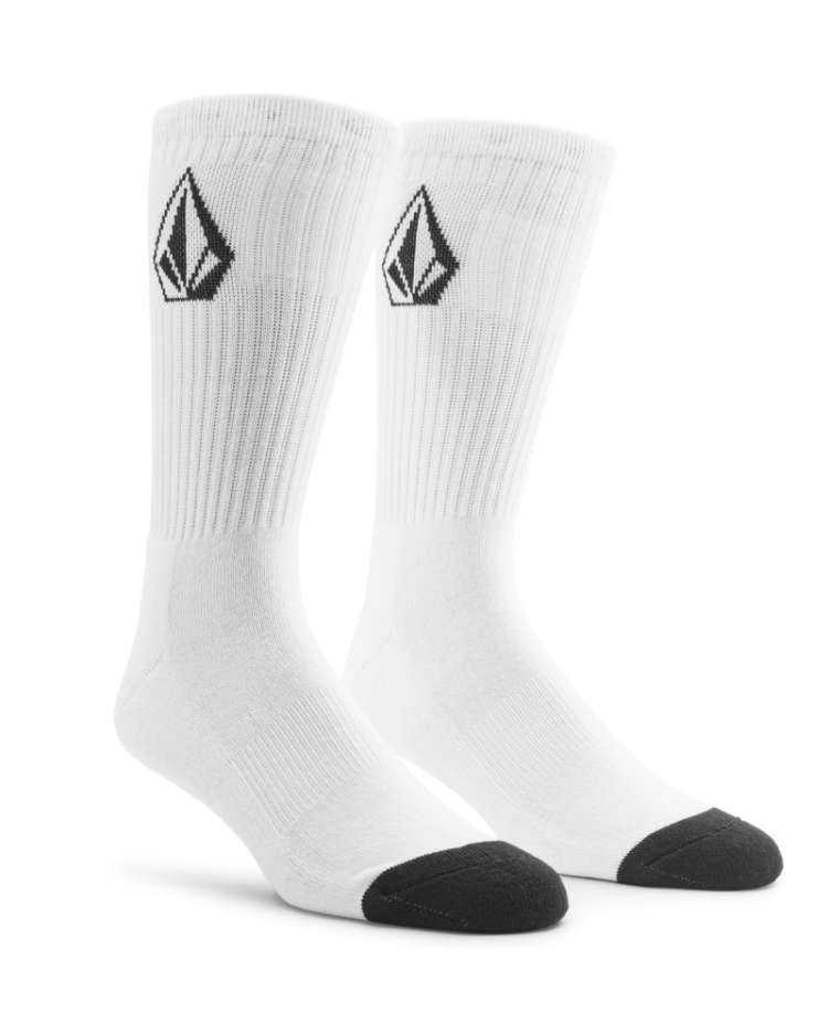 FULL STONE SOCK 3PK WHT WHITE