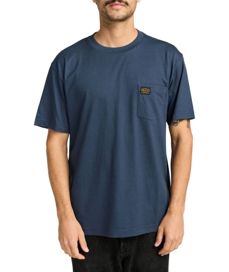 AMERICANA POCKET SS TEE MDY MOODY BLUE